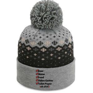 Funny Quarantine Check List The Baniff Cuffed Pom Beanie