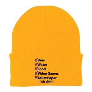 Funny Quarantine Check List Knit Cap Winter Beanie