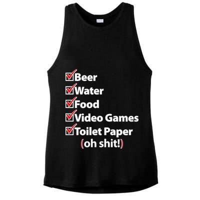 Funny Quarantine Check List Ladies PosiCharge Tri-Blend Wicking Tank