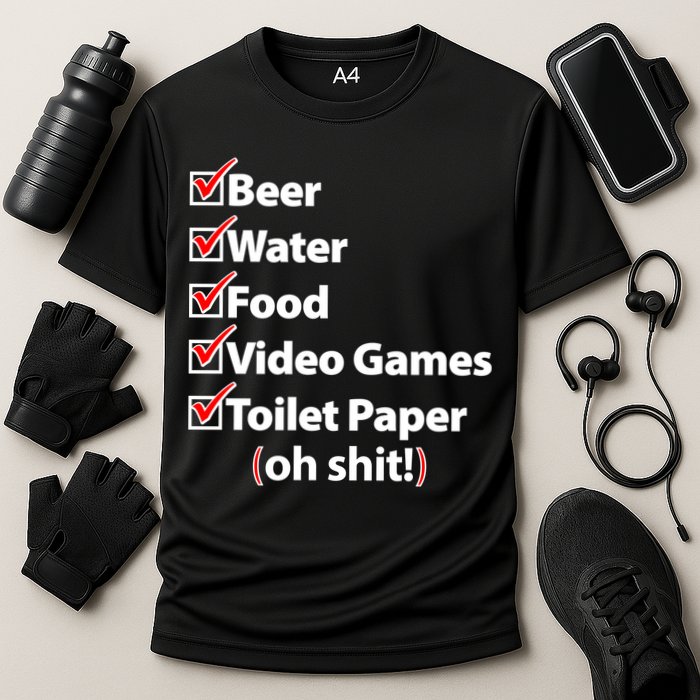 Funny Quarantine Check List Performance Shirt