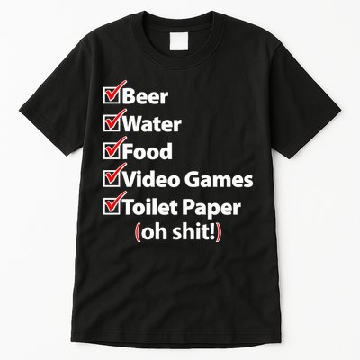 Funny Quarantine Check List Tall T-Shirt