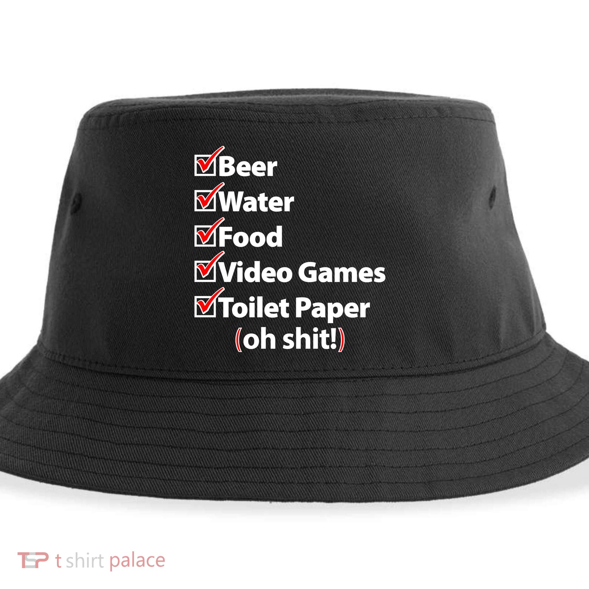 Funny Quarantine Check List Sustainable Bucket Hat