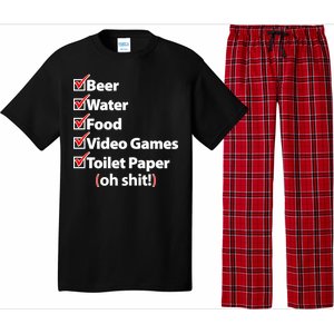 Funny Quarantine Check List Pajama Set