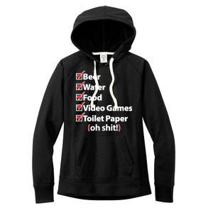 Funny Quarantine Check List Women's Fleece Hoodie