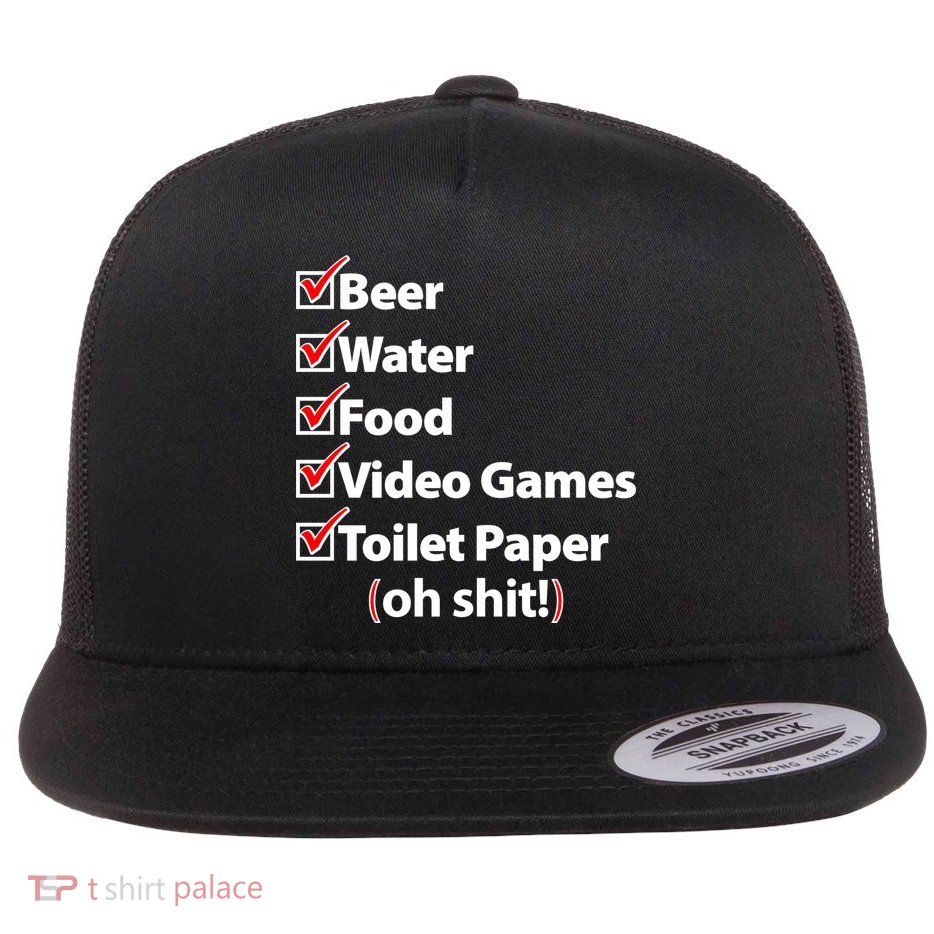 Funny Quarantine Check List Flatbill Hat
