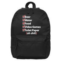 Funny Quarantine Check List 16 in Basic Backpack