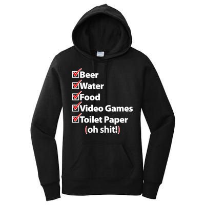 Funny Quarantine Check List Women's Pullover Hoodie