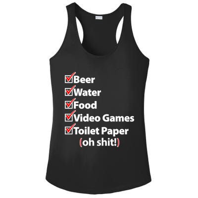 Funny Quarantine Check List Ladies PosiCharge Competitor Racerback Tank