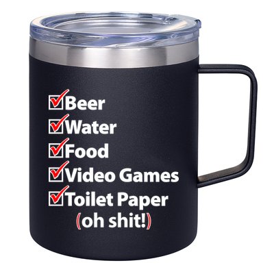 Funny Quarantine Check List 12oz Stainless Steel Coffee Mug