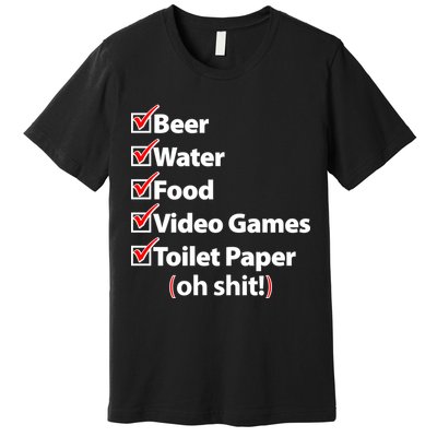 Funny Quarantine Check List Premium T-Shirt