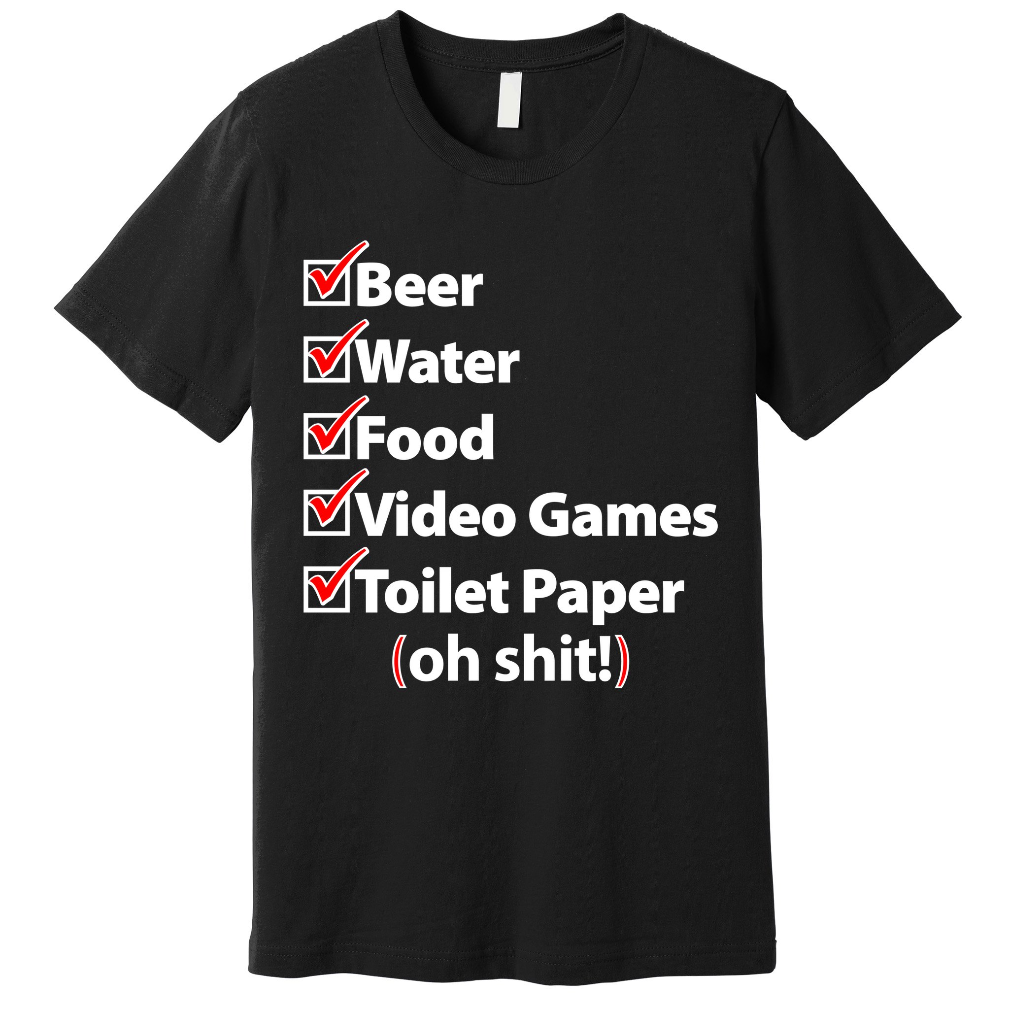 Funny Quarantine Check List Premium T-Shirt
