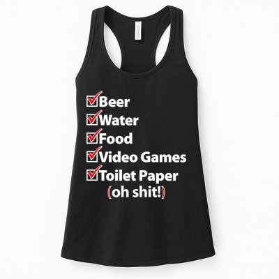 Funny Quarantine Check List Womens Tank Top
