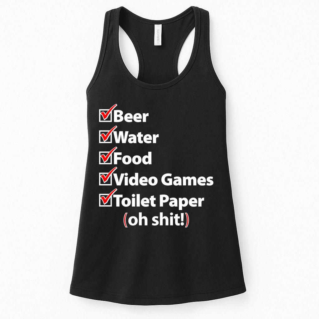 Funny Quarantine Check List Womens Tank Top