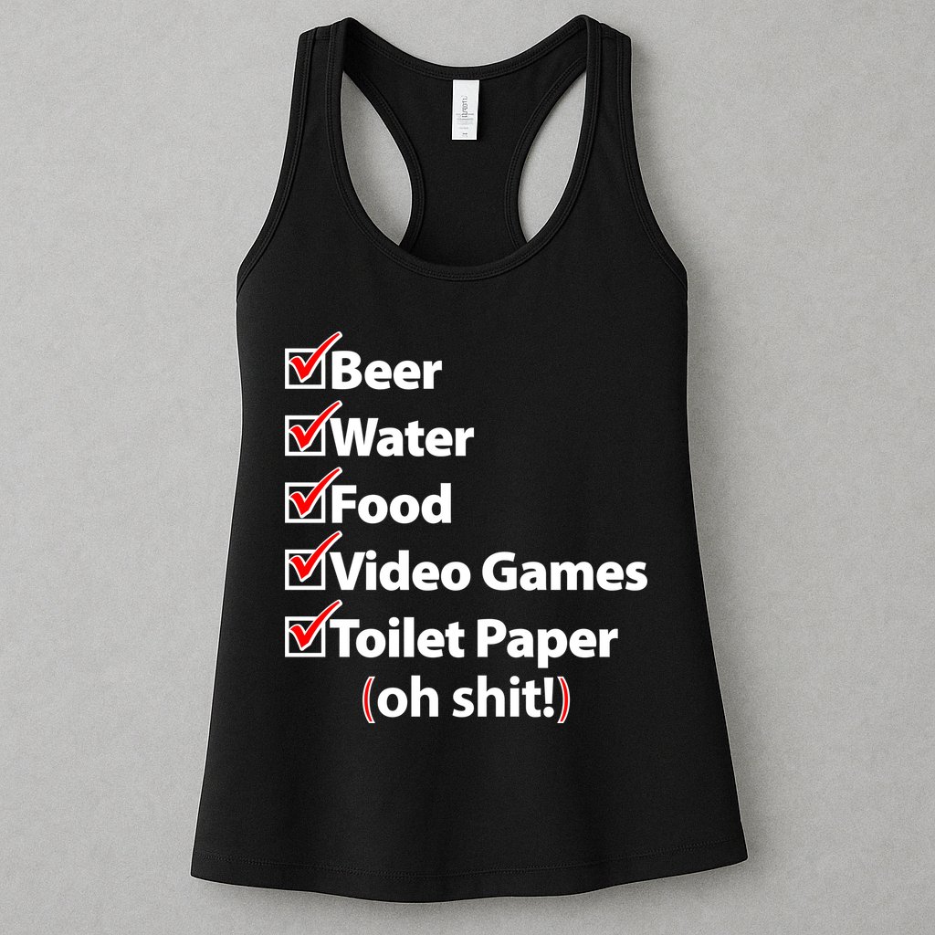 Funny Quarantine Check List Womens Tank Top