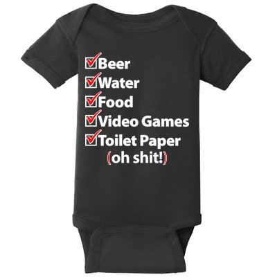 Funny Quarantine Check List Baby Bodysuit