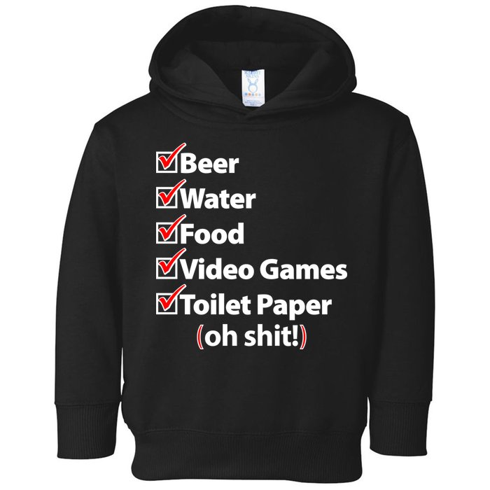 Funny Quarantine Check List Toddler Hoodie