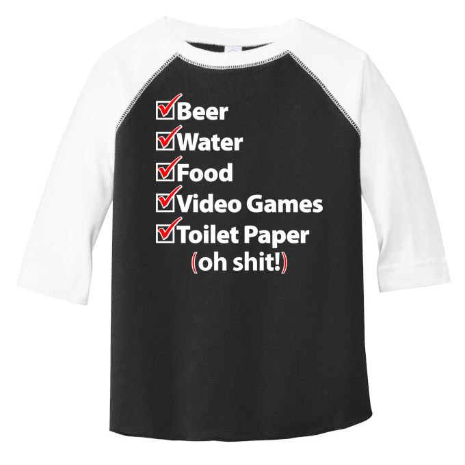 Funny Quarantine Check List Toddler Fine Jersey T-Shirt