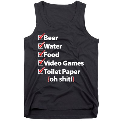 Funny Quarantine Check List Tank Top