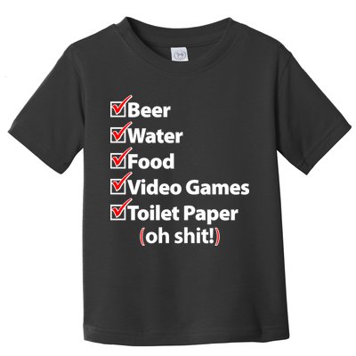 Funny Quarantine Check List Toddler T-Shirt