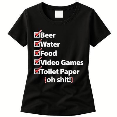 Funny Quarantine Check List Womens T-Shirt