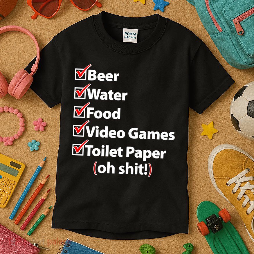 Funny Quarantine Check List Kids T-Shirt