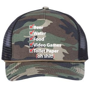 Funny Quarantine Check List Retro Rope Trucker Hat Cap