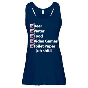 Funny Quarantine Check List Ladies Essential Flowy Tank