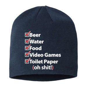 Funny Quarantine Check List Sustainable Beanie