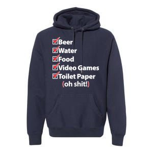 Funny Quarantine Check List Premium Hoodie