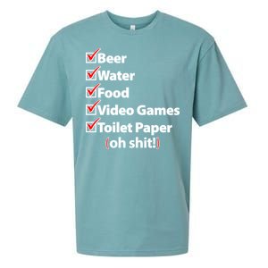 Funny Quarantine Check List Sueded Cloud Jersey T-Shirt