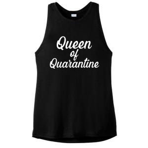 Funny Queen of Quarantine Ladies PosiCharge Tri-Blend Wicking Tank