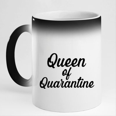 Funny Queen of Quarantine 11oz Black Color Changing Mug