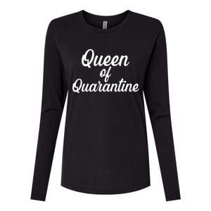 Funny Queen of Quarantine Womens Cotton Relaxed Long Sleeve T-Shirt