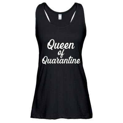 Funny Queen of Quarantine Ladies Essential Flowy Tank