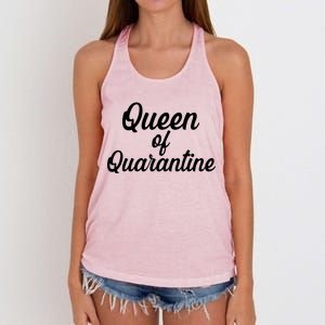 Funny Queen of Quarantine Women's Knotted Racerback Tank