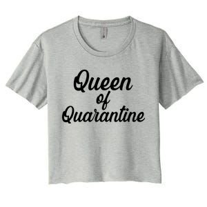 Funny Queen of Quarantine Women's Crop Top Tee