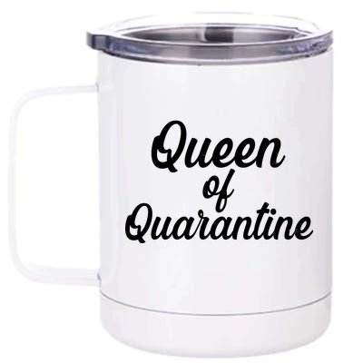 Funny Queen of Quarantine 12 oz Stainless Steel Tumbler Cup