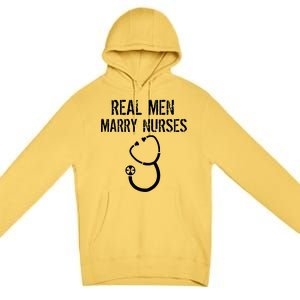 Funny Real Men Marry Nurses Medical Premium Pullover Hoodie