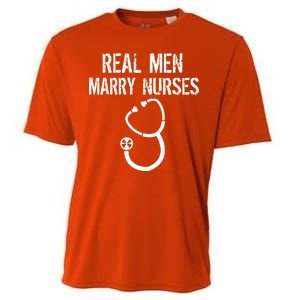 Funny Real Men Marry Nurses Medical Cooling Performance Crew T-Shirt