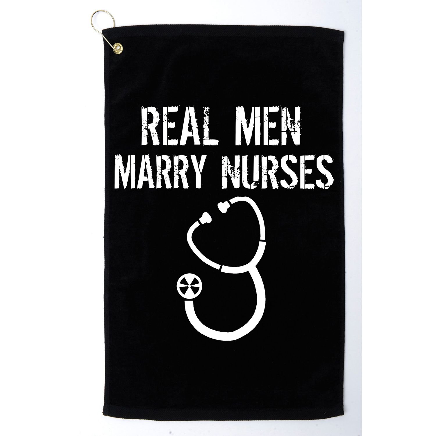 Funny Real Men Marry Nurses Medical Golf Towel