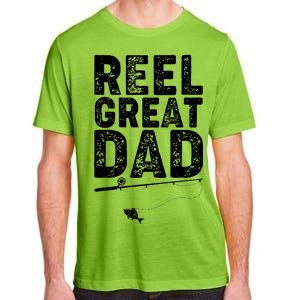 Funny Reel Great Dad Fishing Adult ChromaSoft Performance T-Shirt