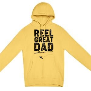 Funny Reel Great Dad Fishing Premium Pullover Hoodie