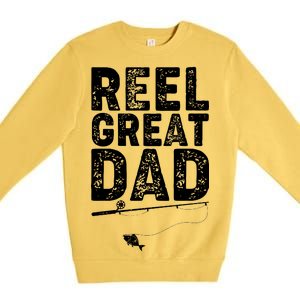 Funny Reel Great Dad Fishing Premium Crewneck Sweatshirt