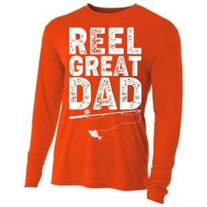 Funny Reel Great Dad Fishing Cooling Performance Long Sleeve Crew