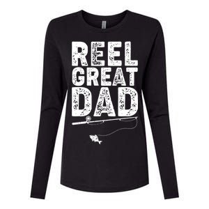 Funny Reel Great Dad Fishing Womens Cotton Relaxed Long Sleeve T-Shirt