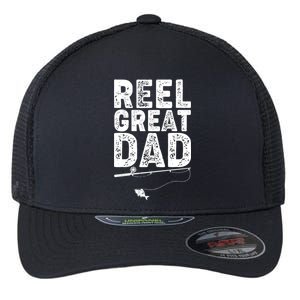 Funny Reel Great Dad Fishing Flexfit Unipanel Trucker Cap