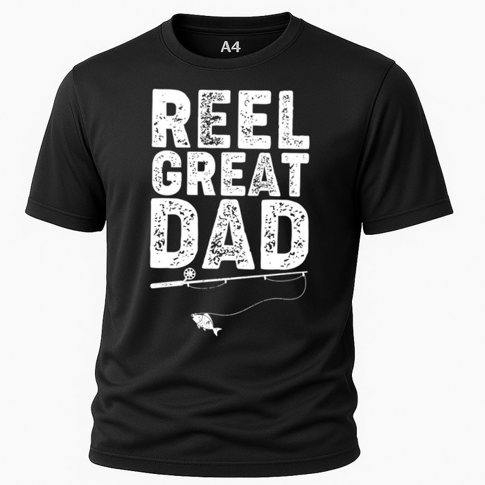Funny Reel Great Dad Fishing Cooling Performance Crew T-Shirt