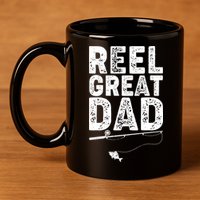 Funny Reel Great Dad Fishing 11oz C Handle Ceramic Mug