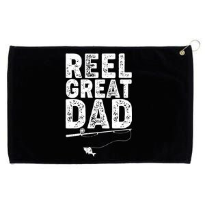 Funny Reel Great Dad Fishing Grommeted Golf Towel