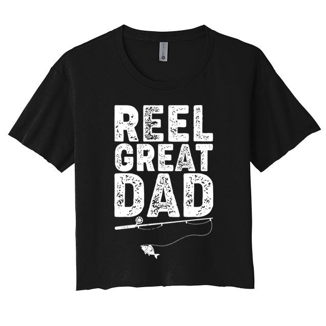 Funny Reel Great Dad Fishing Crop Top